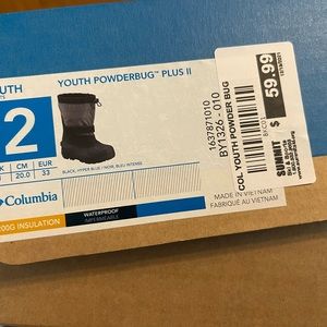 Columbia Snow Boots- Black- Youth Size 2